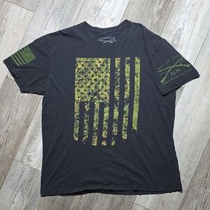 Grunt Style | Camo American Flag Graphic Tee Shirt